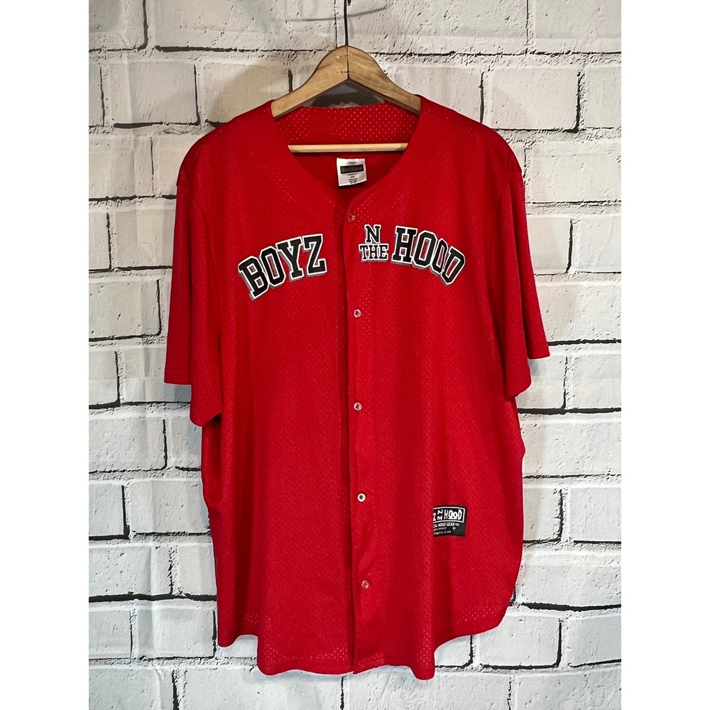 Boyz N The Hood Baseball Jersey Red So Central 91 Mesh Shirt XXL Hybrid Apparel